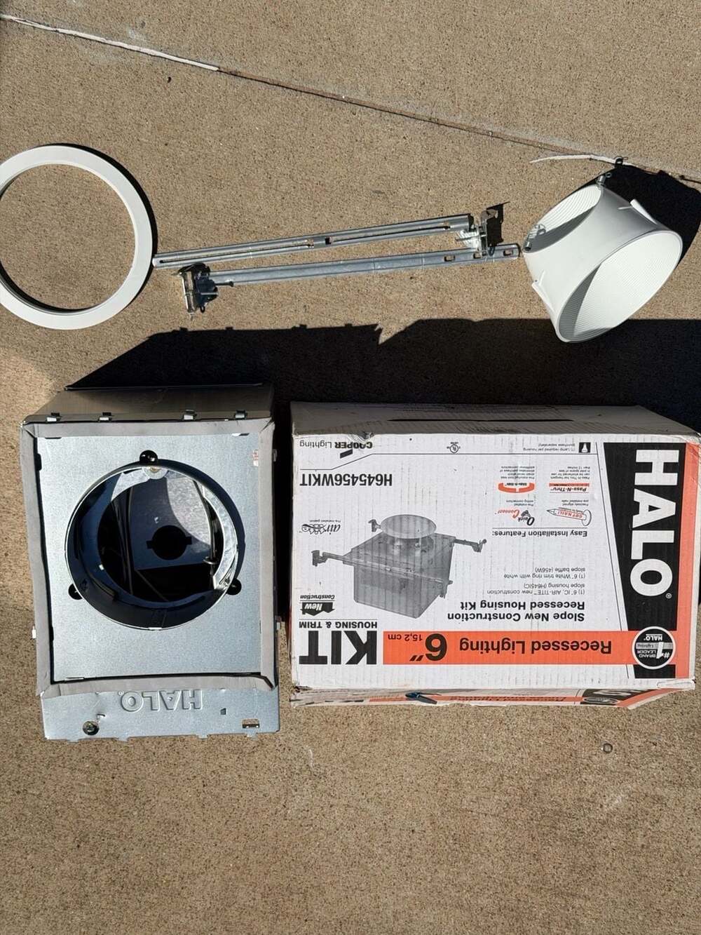 HALO H645456WKIT 6-Inch Slope New Construction Recessed Housing Kit